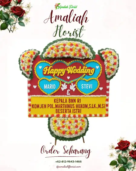Papan Bunga Pernikahan Kepil